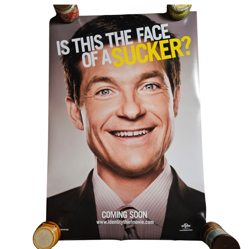 Identity Thief 2013 Advance Movie Poster 27x40 Jason Bateman Melissa McCarthy DS